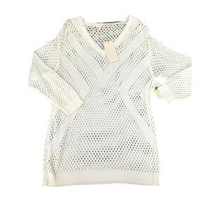 NWT TWO BY VINCE CAMUTO CREAM CROCHET SWEATER SIZE MEDIUM